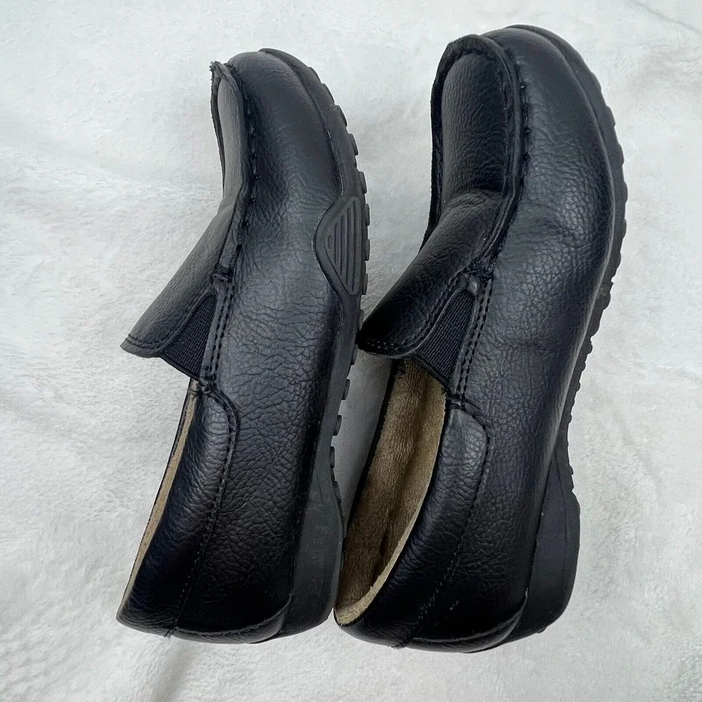 The Children's Place Boys Size 12 Black Slip‎ On Dress Shoes Loafers